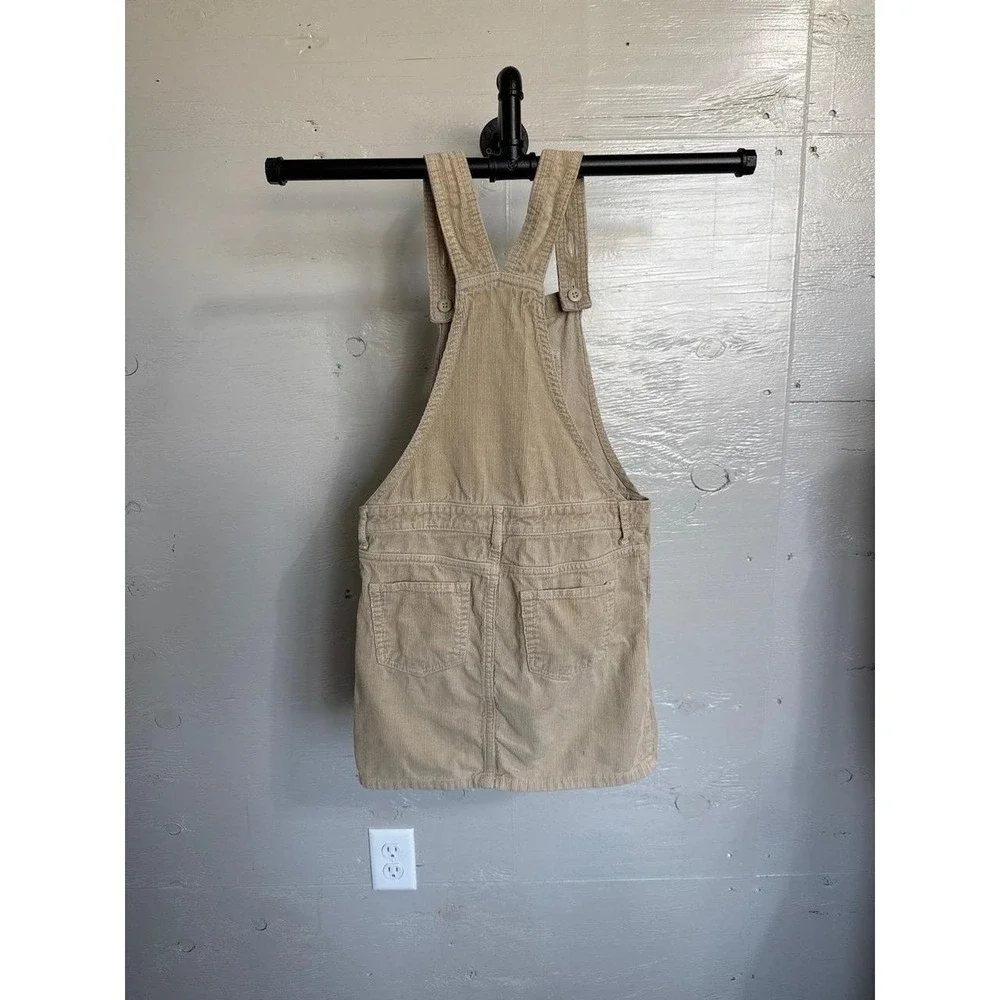 The Childrens Place Girls Tan Corduroy Overall Jumper Dress Size 10 Khaki Skirt
